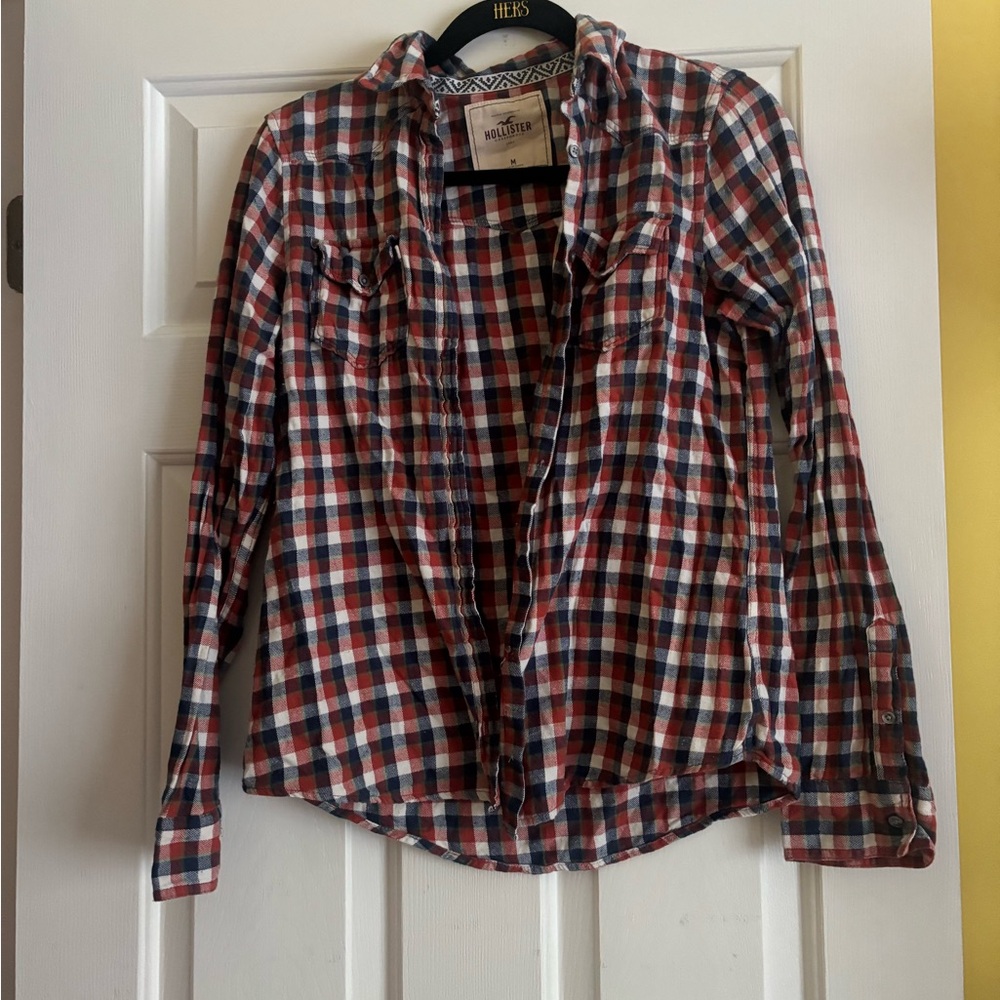 Hollister Multicolor Plaid Button-Up Shirt